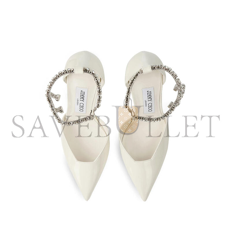 J1m*y Ch00 100mm stevie crystal-embellished pumps